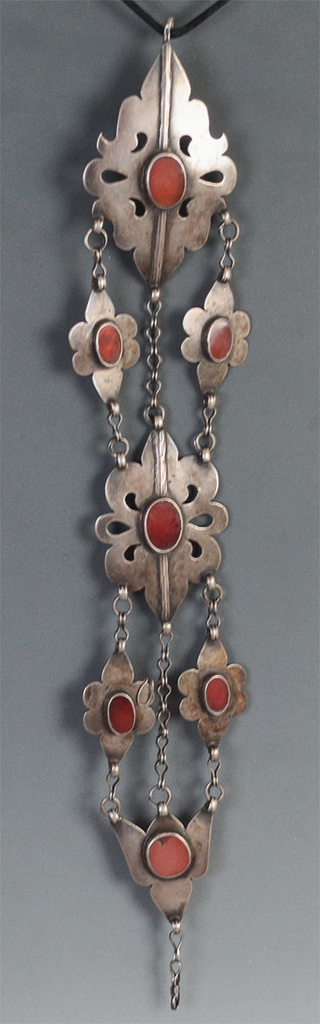 Turkman Silver & Carnelian Turkman Headpiece #1