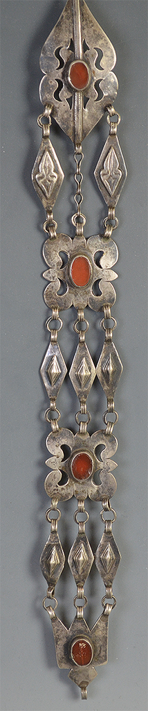 Silver & Carnelian Turkman Headpiece - Tekaki3